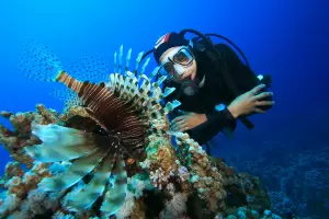 bigstock Scuba Diver and Lionfish Pter 26720663