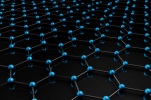 Microscopic view of nanotechnology particles showing atomic-scale manipulation in materials science